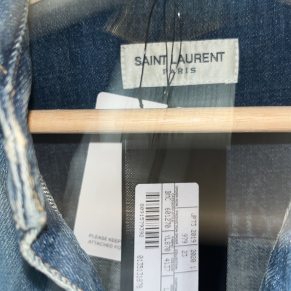 New Saint Laurent Denim Mini Dress NWT - Picture 7 of 9